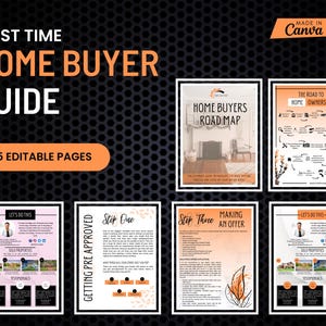 Orange Kaufladen Kartenführer | Handzettel | Druck | Makler Informationen | Makler | Sofort Download