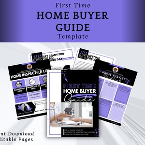 Purple Home Buyer Presentation Guide | Real Estate Handout | Real Estate Print | | Real Estate Marketing | Instant Download
