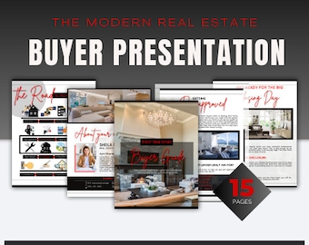 Red Home Buyer Presentation Guide | Real Estate Handout | Real Estate Print | Realtor Information | Real Estate Marketing | Instant Download