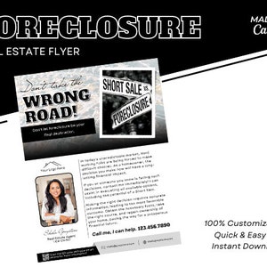 Folleto de ejecución hipotecaria de bienes raíces / Folleto inmobiliario / Impresión inmobiliaria / Marketing de venta corta / Marketing inmobiliario / Descarga instantánea