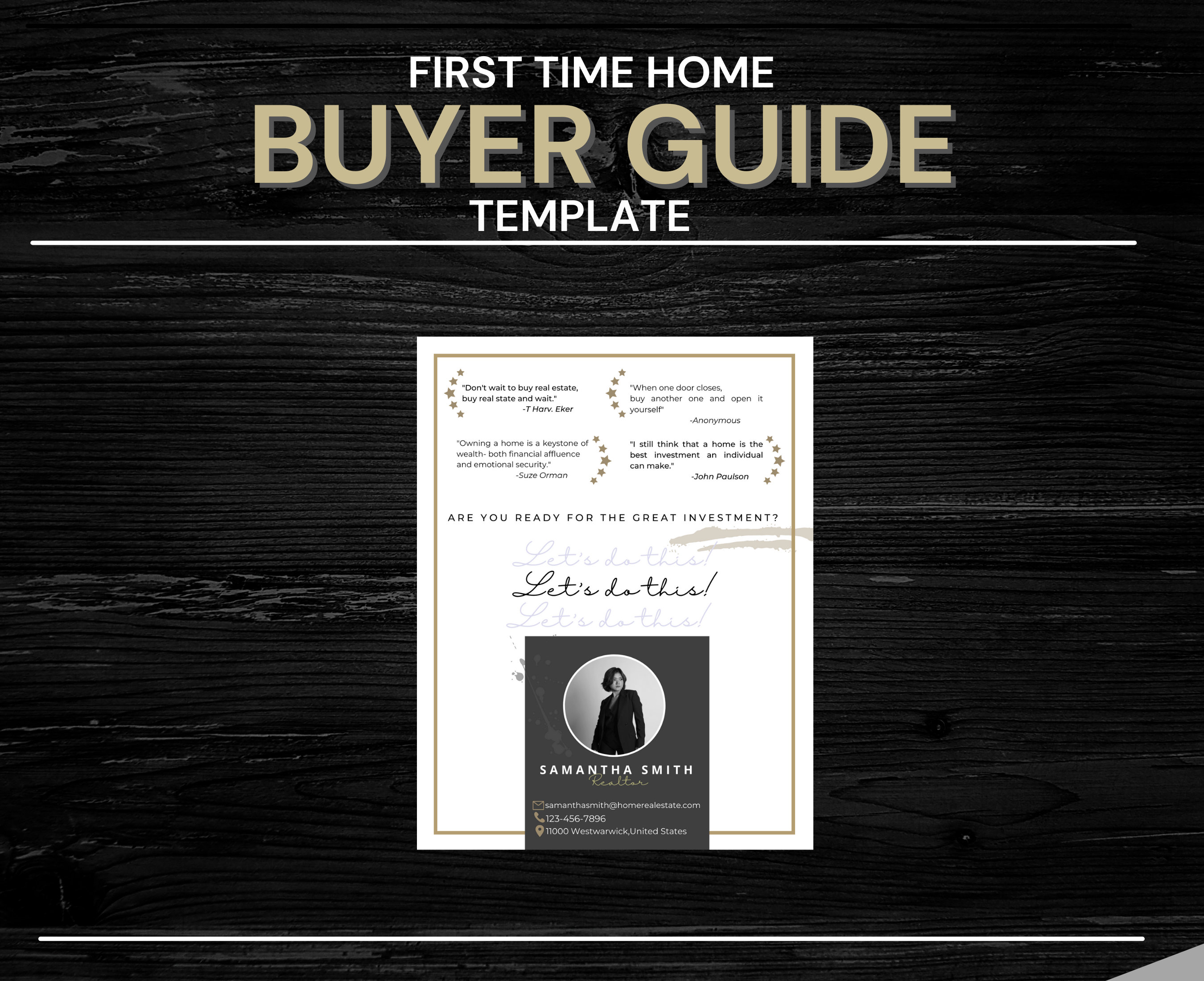 Home Buyer Presentation Guide Real Estate Handout Real - Etsy