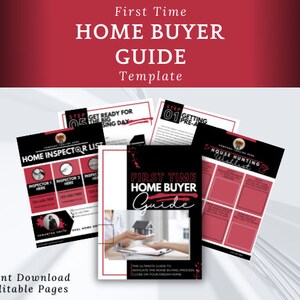 Red Home Buyer Presentation Guide | Real Estate Handout | Real Estate Print | | Real Estate Marketing | Instant Download