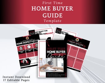 Red Home Buyer Presentation Guide | Real Estate Handout | Real Estate Print | | Real Estate Marketing | Instant Download
