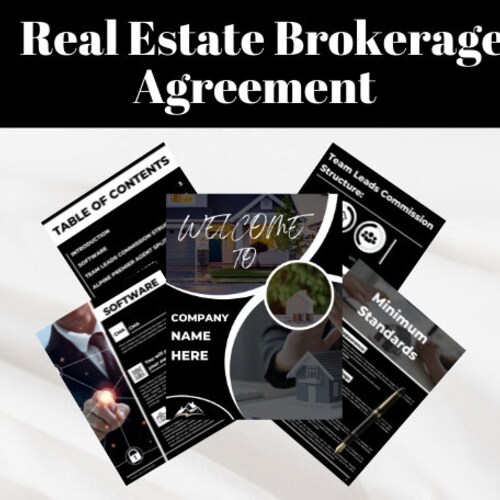 Real Estate Brokerage Agreement Real Estate Team Guide Etsy