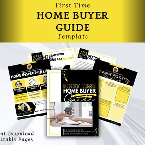 Yellow Home Buyer Presentation Guide | Real Estate Handout | Real Estate Print | | Real Estate Marketing | Instant Download
