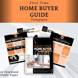 Orange Home Buyer Presentation Guide | Real Estate Handout | Real Estate Print | | Real Estate Marketing | Instant Download