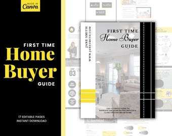 Yellow First Time Home Buyer Presentation Guide | Real Estate Handout | Real Estate Print | Real Estate Marketing | Instant Download