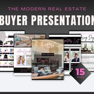 Pink First Time Home Buyer Presentation Guide | Real Estate Handout | Real Estate Print | Real Estate Marketing | Instant Download