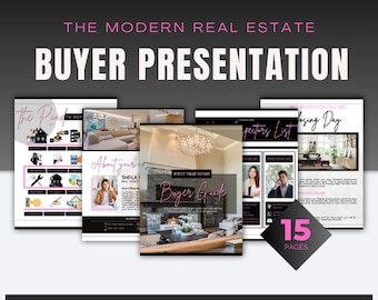 Pink First Time Home Buyer Presentation Guide | Real Estate Handout | Real Estate Print | Real Estate Marketing | Instant Download