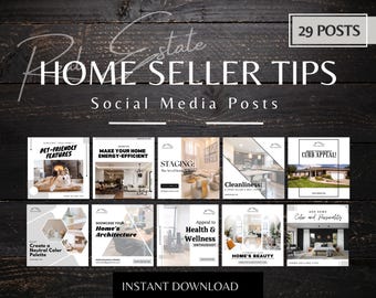 29 Home Seller Social Media Post | Real Estate Agent Social Media Post| Realtor Content | Real Estate Marketing | Instant Download