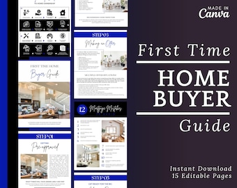 First Time Home Buyer Guide | Real Estate Print | Home Buyer Guide| Real Estate Marketing | Instant Download
