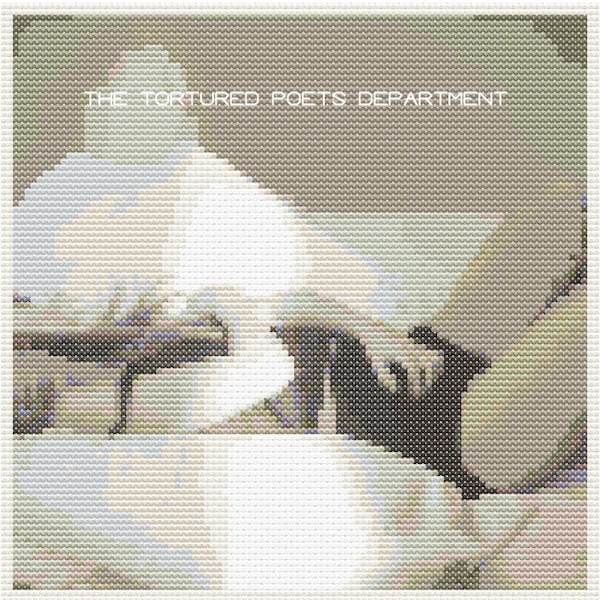 The Tortured Poets Department Albumcover Kreuzstich. Taylor Swift Kreuzstichmuster, PDF, Modern, lustig, niedlich, moderat, Swifty.