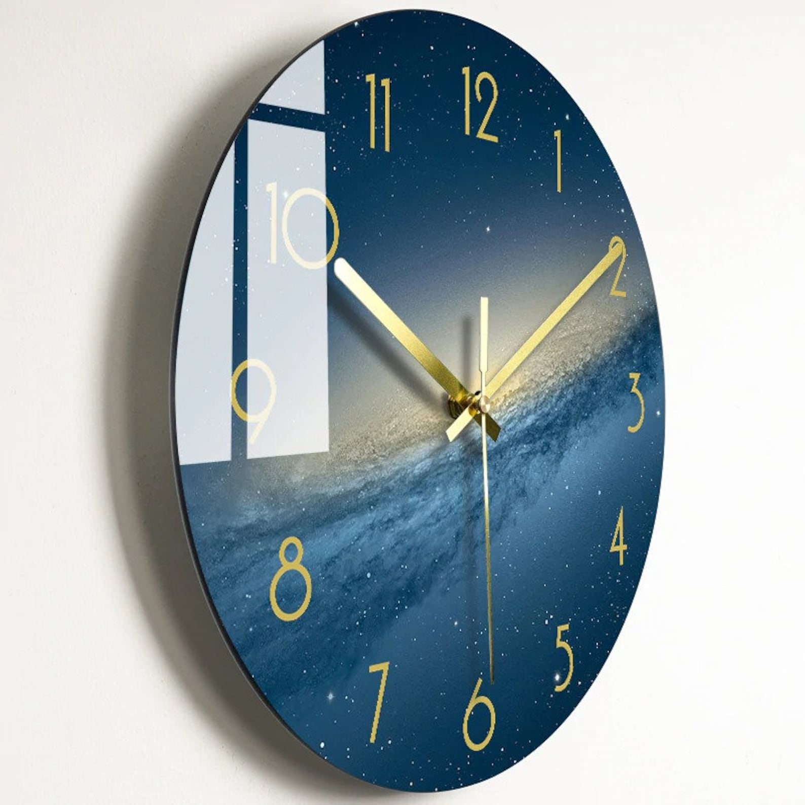 Luxury Silent Wall Clock Living Room Glass Clocks Wall Home Etsy