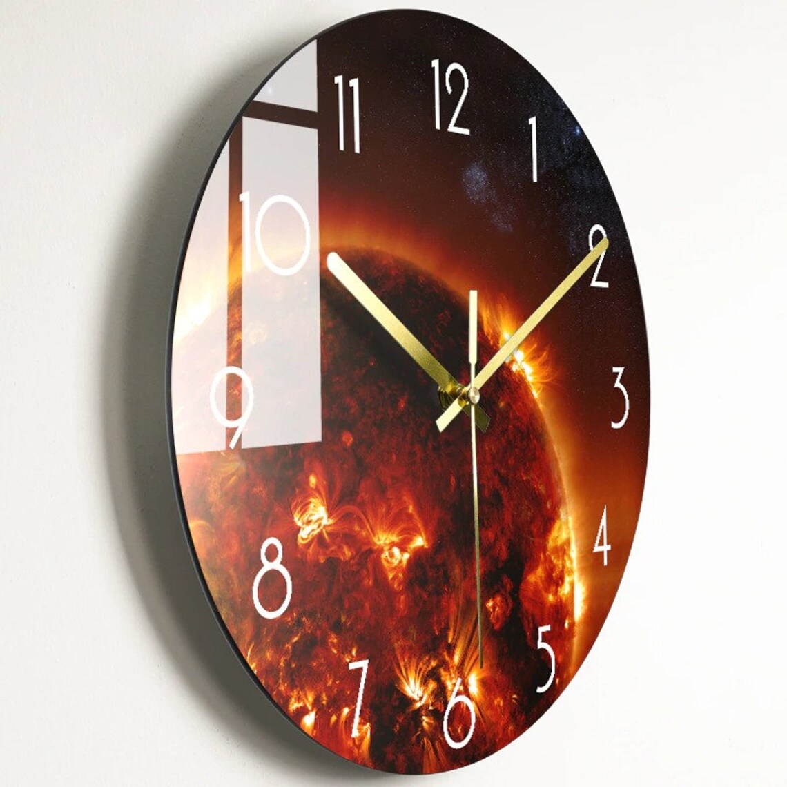 Luxury Silent Wall Clock Living Room Glass Clocks Wall Home Etsy