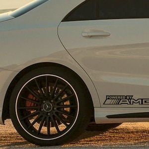 Powered by AMG 2x side sticker decals, car, truck, wall art, window decoration