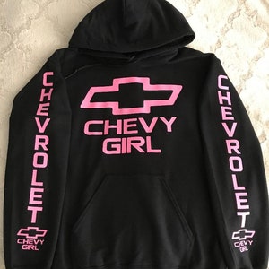 Chevy, Pink Logo, Women Hoodie