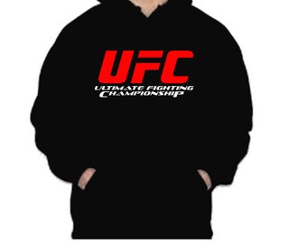 Youth UFC Ultimate Fighting Championship Black and White Hoodie Sweatshirt Youth UFC Ultimate Fighting Championship Black and White Hoodie Sweatshirt