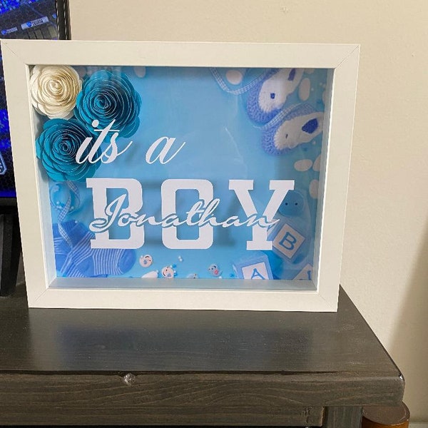 Baby Boy Shadow Box Etsy