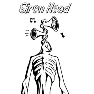 Siren Head coloring page