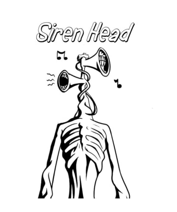 Coloring Pages Siren Head Detailed drawing Print Free