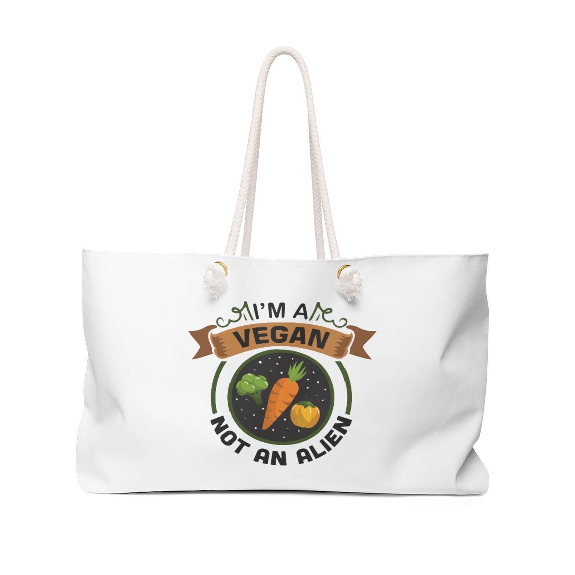 I'm Vegan Tote Bag Vegan Shopping Bag Vegan Shoulder Etsy