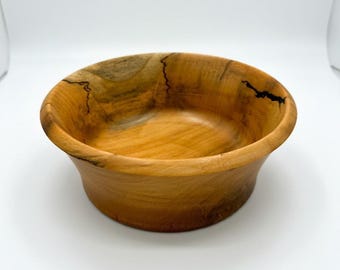 Cuenco de madera veteada hecho a mano: una belleza natural única.