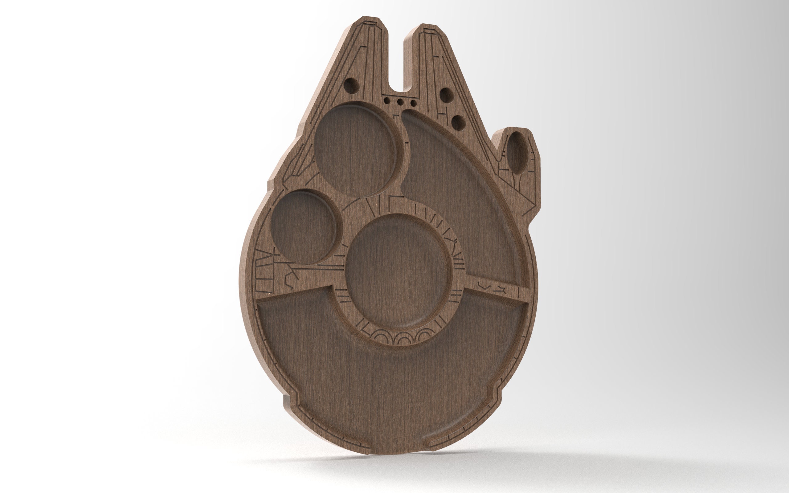 Millennium Falcon Rolling Tray CNC Router Engraver Machine Etsy Canada