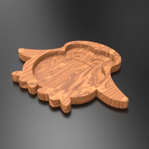 PENGUIN CNC file for wood/ serving plate cnc file/ stl serving plate/ dxf serving plate /3D wood cnc serving plate