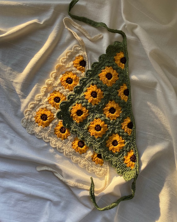 JINGLING Fascia Bandana Crochet Con Margherita – Foulard Retrò Traspirante Con Protezione UV Per Viaggi E Festival - 6