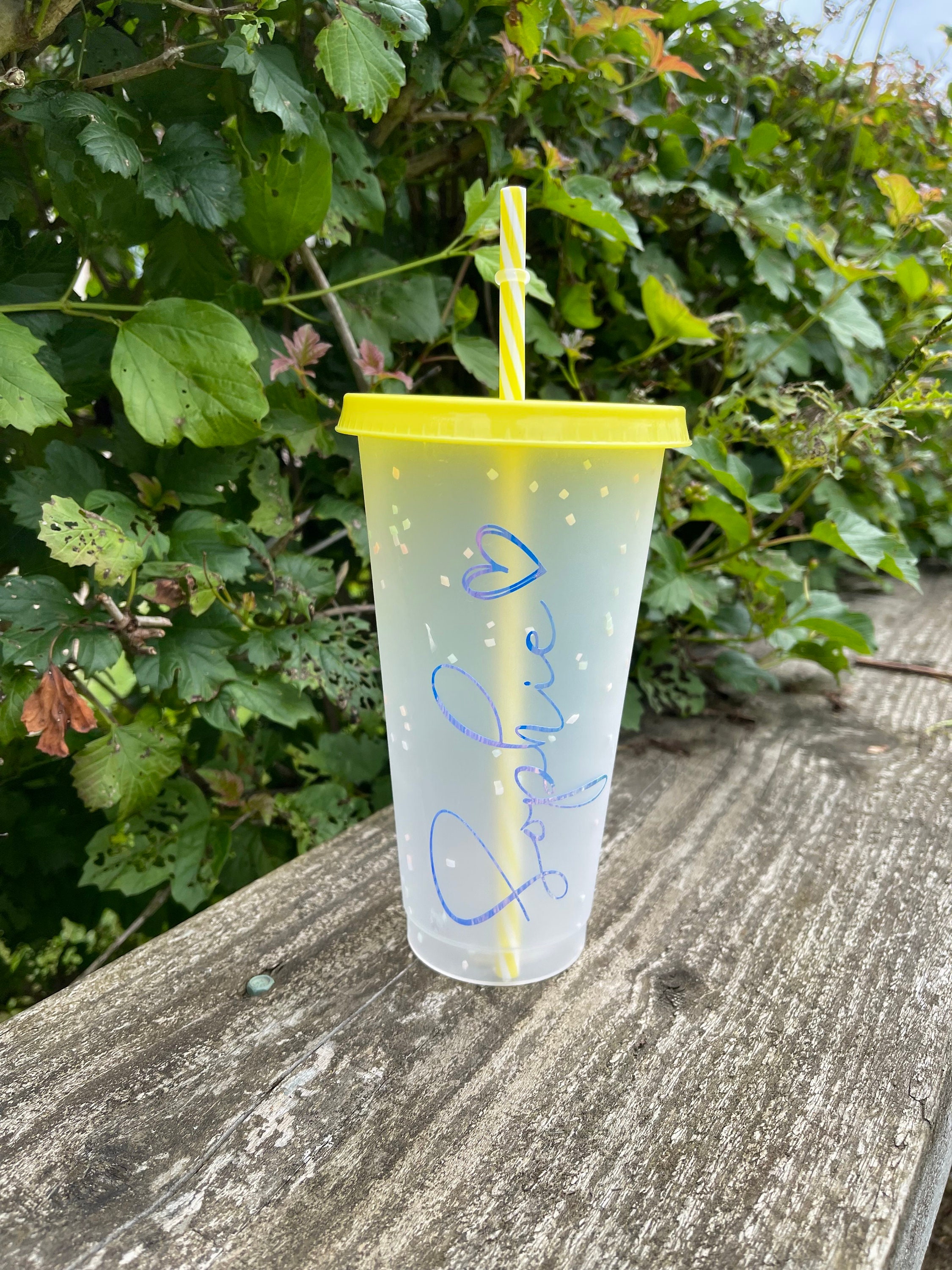 Personalised Confetti Cold cup custom confetti tumbler Etsy
