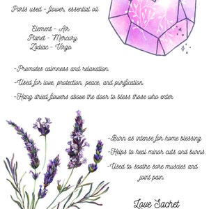 Lavender Premade Grimoire Page Herbal Book Of Shadows