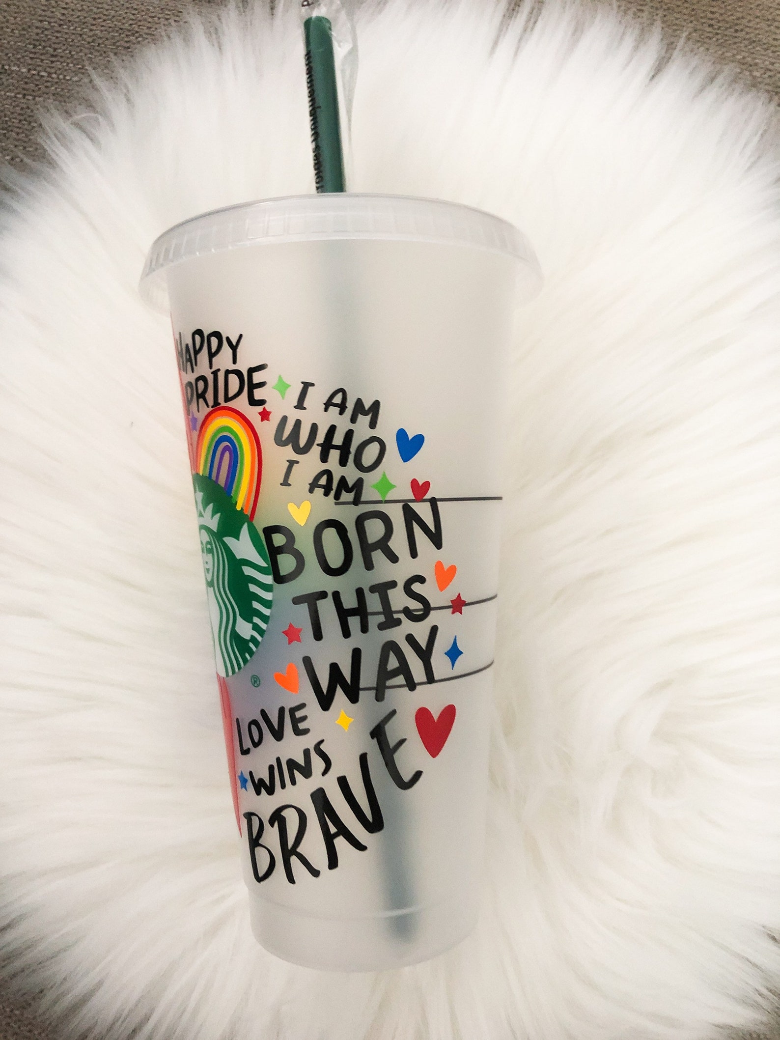 Starbucks 24oz Rainbow LGBTQ Pride Cup Etsy