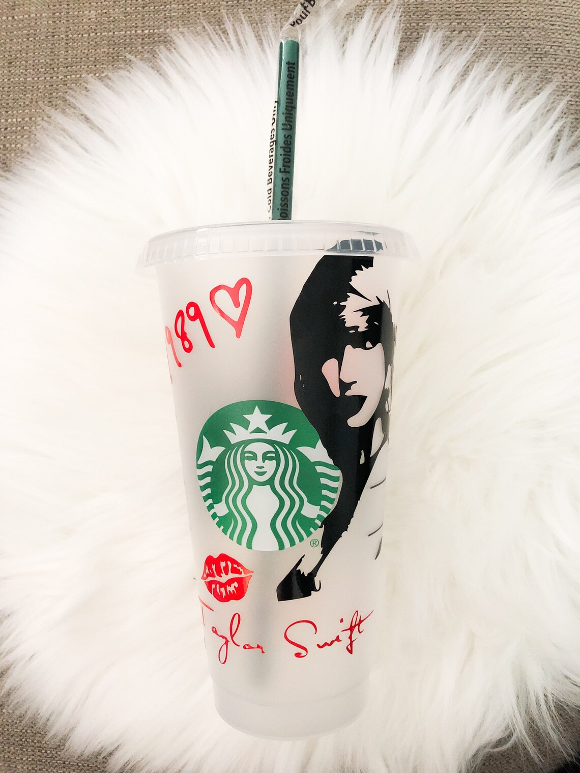 Taylor Swift themed Starbucks Cup Etsy