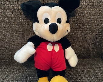 Playskool Red Pants Mickey Mouse Vintage Plush Toy