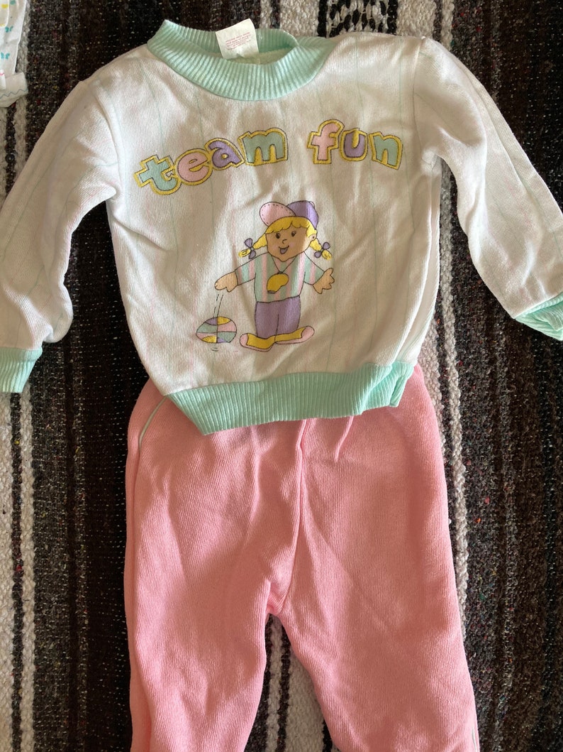 18 Months Judy Philippine Brand 1990 Vintage Baby Sweatsuit