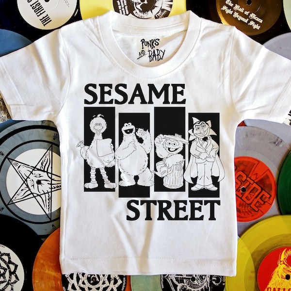 Sesame Street Punk Band Kids T Shirt great for young rockers
