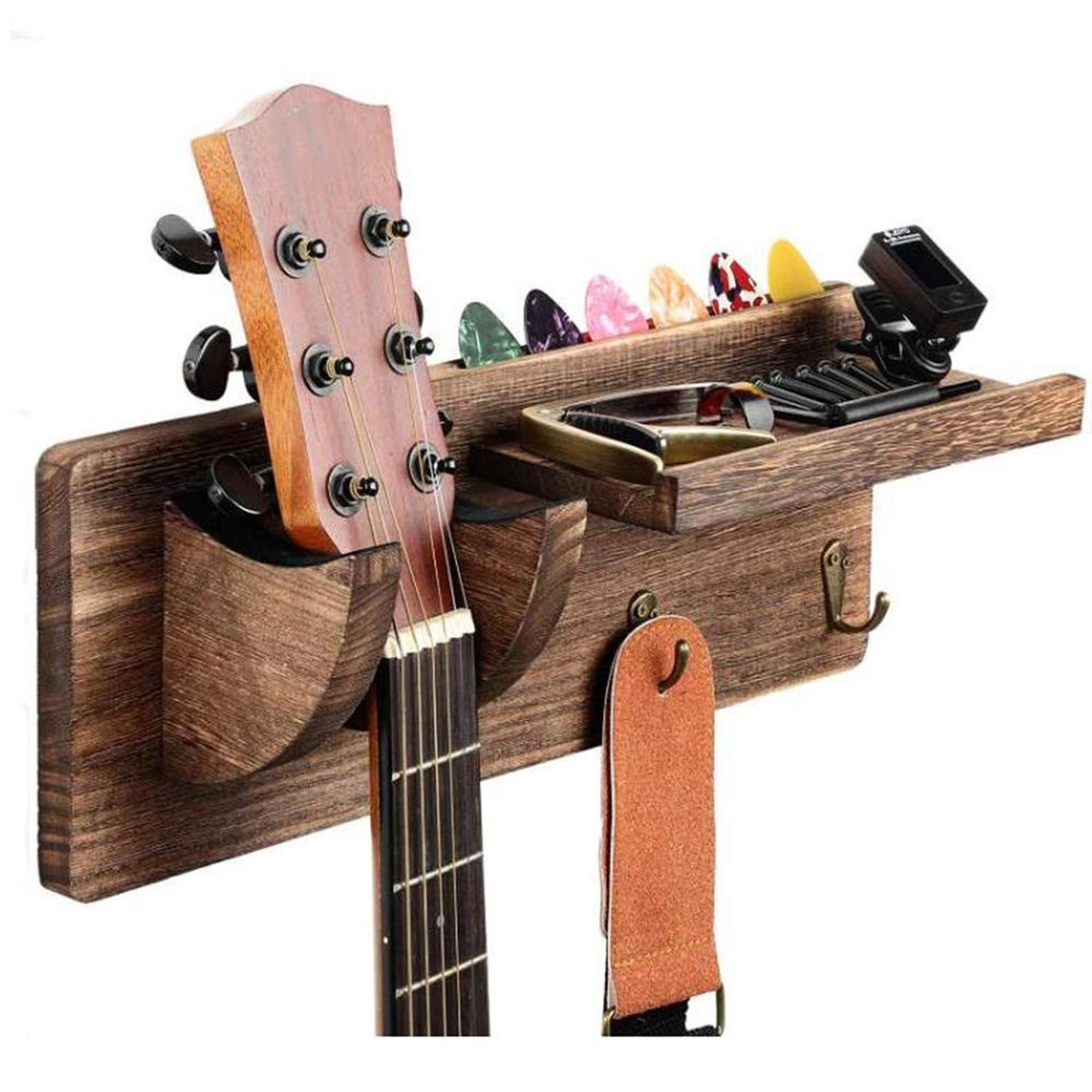 Guitar Holder Wall Mount Bracket Guitar Wall Hanger Wood Etsy