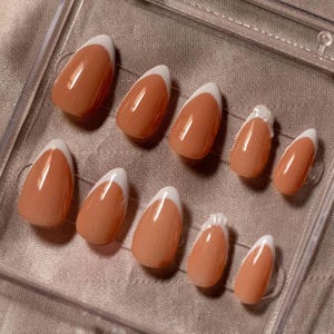 Neutral French Baroque Press On Nails, Handmade Press On Nails, Bridal Nails, Almost Sat Nails