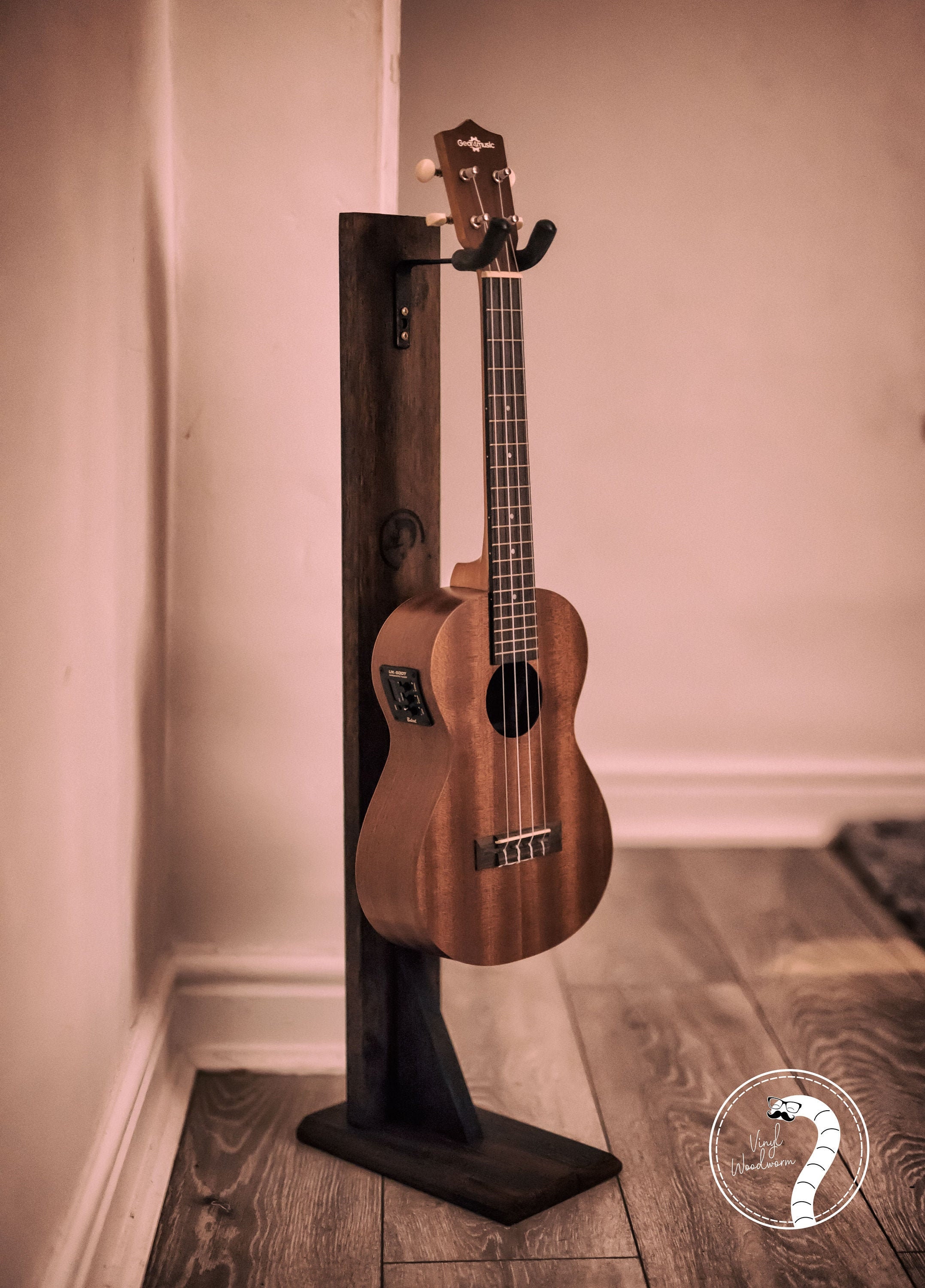 Handmade mahogany ukulele mandolin stand instrument holder Etsy