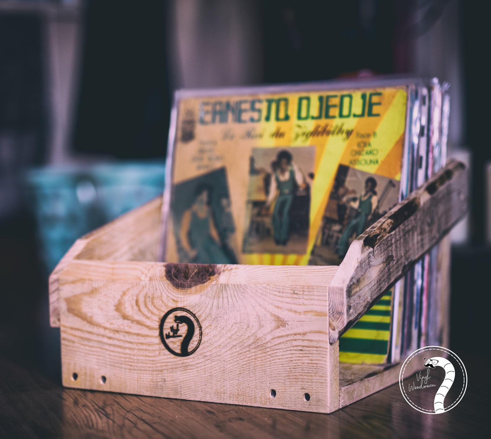 Handmade Wooden Rustic Record Storage Box for 50 12 Inch Etsy UK