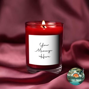 Etichetta per candele personalizzata su misura - Etichetta per candele - Natale - Cerimonia di inaugurazione della casa, matrimonio, compleanno, messaggio regalo personalizzato per candele