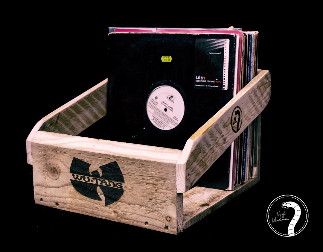 Wu Tang Clan Handmade Laser Engraved Record Crate Vinyl Storage