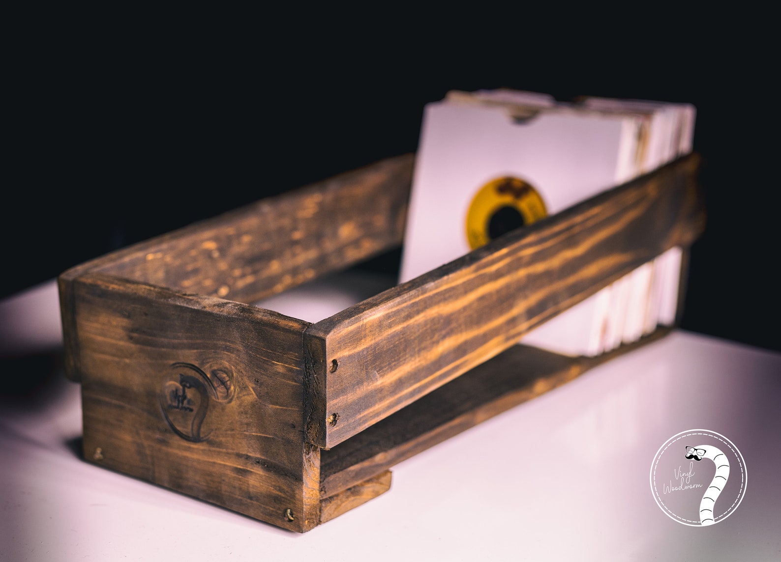 Handmade wooden record storage box for 130 7 inch vinyl Etsy