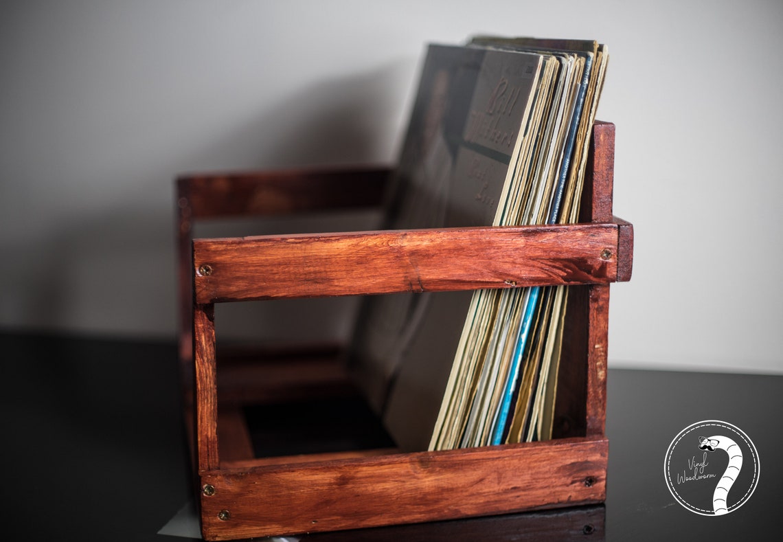 Handmade wooden record storage box for 50 12 inch vinyl Etsy