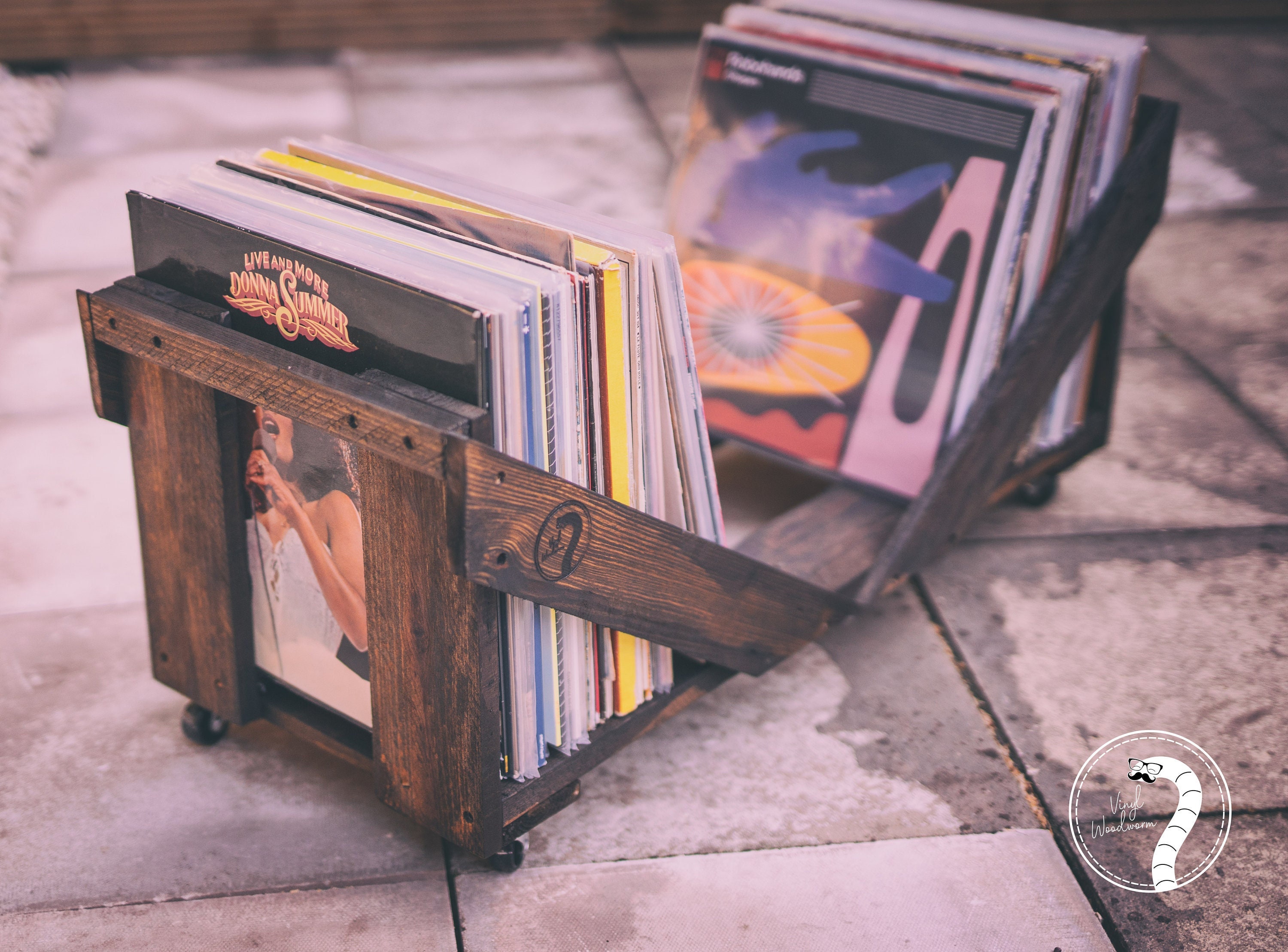 Handmade Wooden Record Storage Crate for 150 12 Inch Etsy UK
