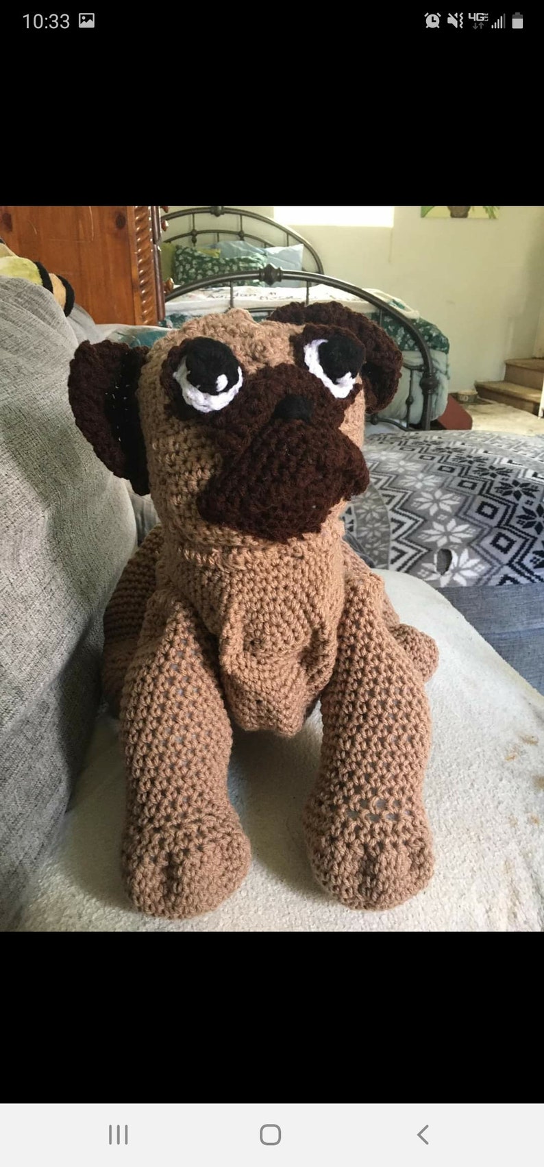 Button Your Way Brown Pug