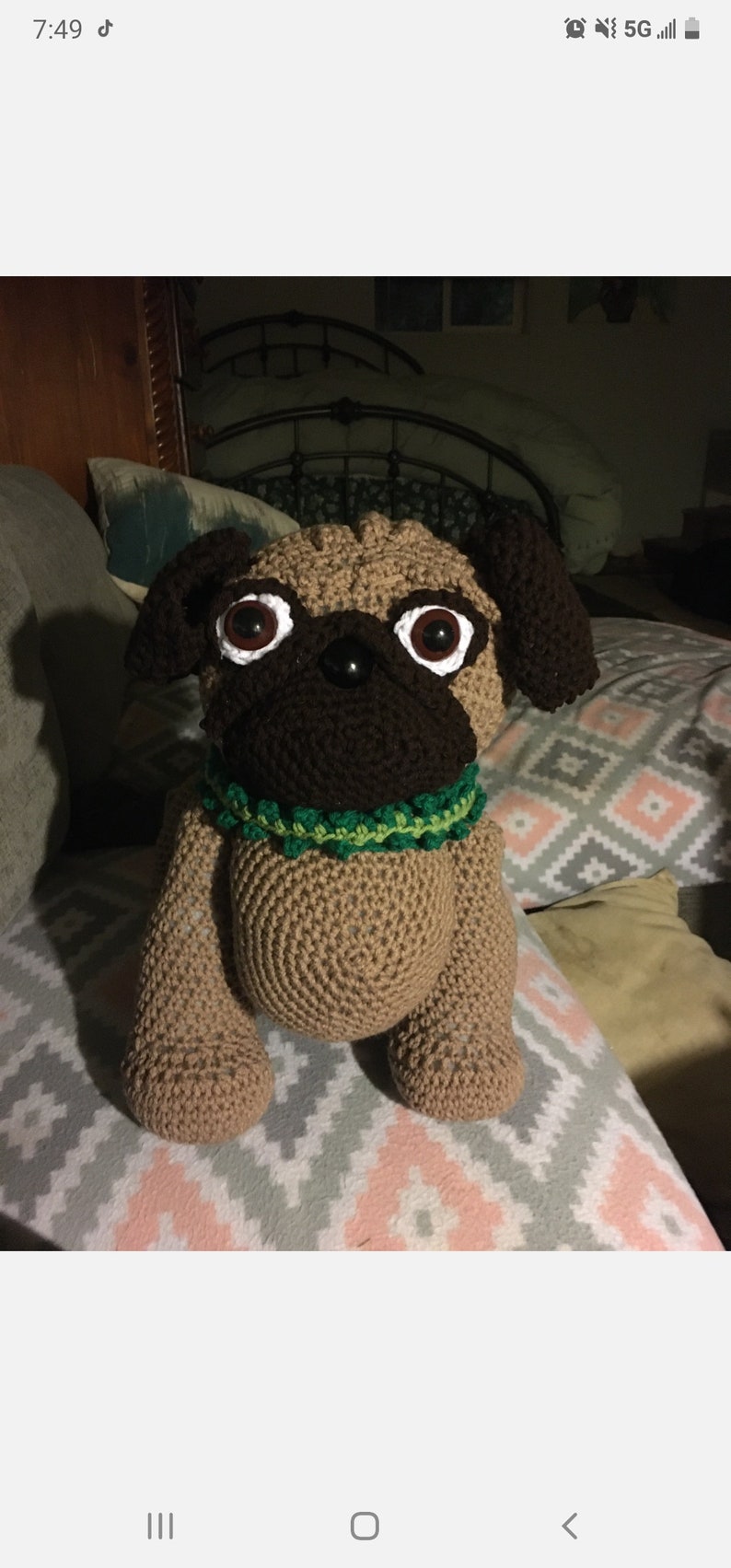 Button Your Way Brown Pug