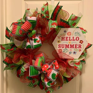 Hello Summer Watermelon Wreath