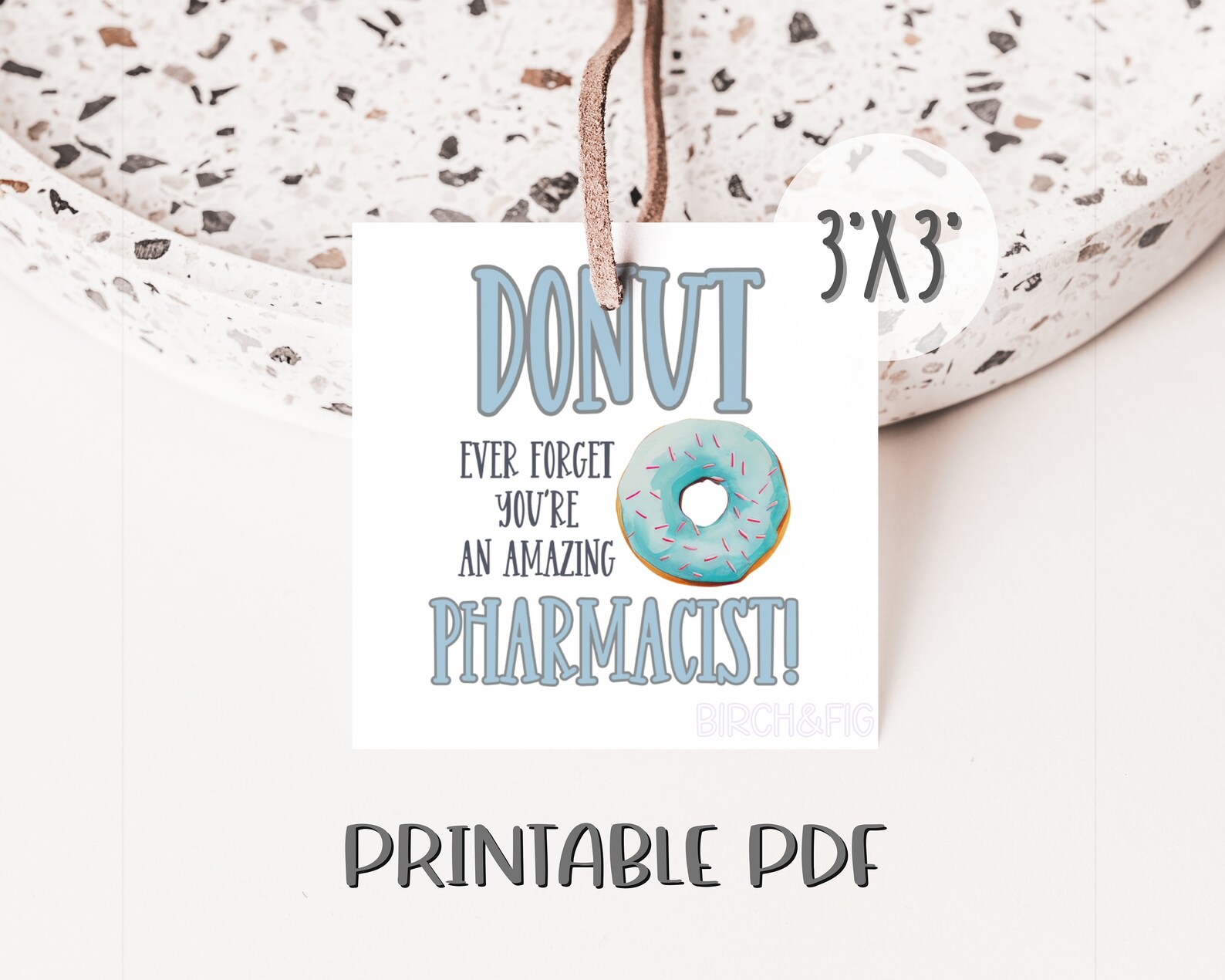 PHARMACIST & PHARMACY Week Printable Gift Tag | Employee Appreciation ...
