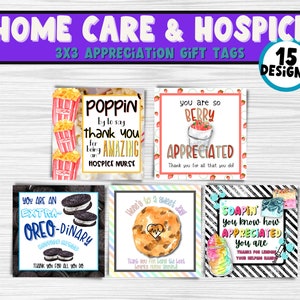 HOSPICE Month and Home Care Appreciation Bundle Gift Tags | Hospice Month | Employee Appreciation Printable | Candy and Snack Tags